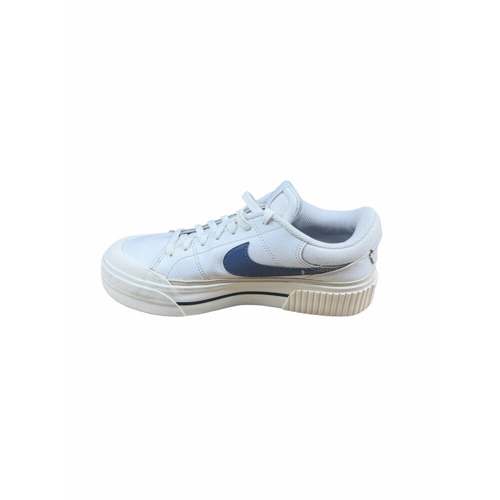 Nike Court Legacy Lift White Blue DM7590-104 Women's Size 8 Platform Clean - Picture 2 of 10
